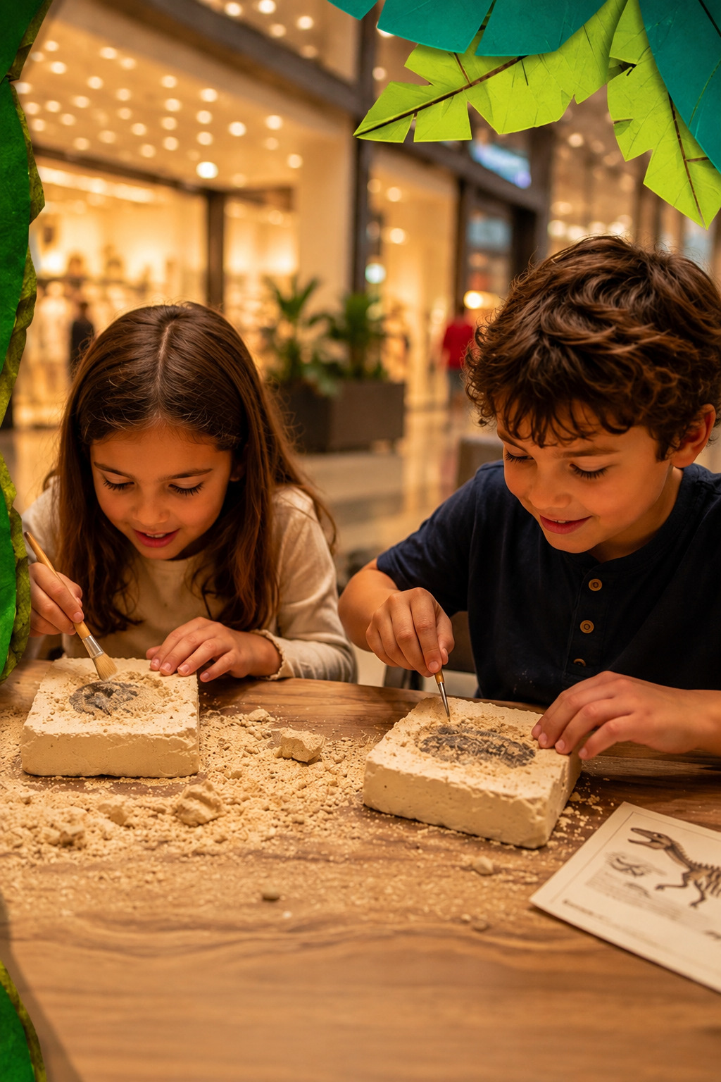 Shopping Kids Oficina de Escavação de Fósseis no Shopping Cidade dos Lagos